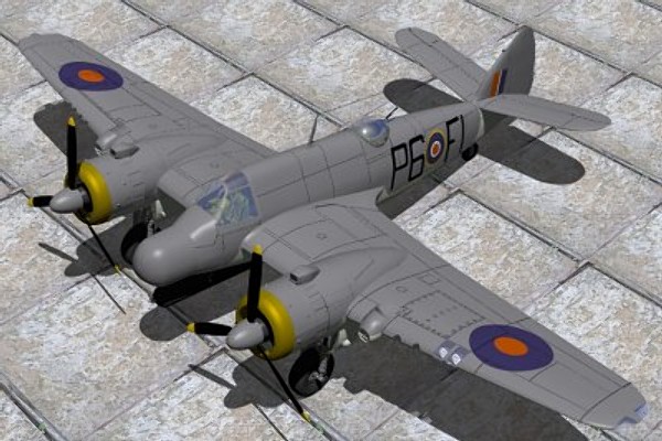 3d model bristol beaufighter fighter tfx - Bristol Beaufighter TFX by pbratt